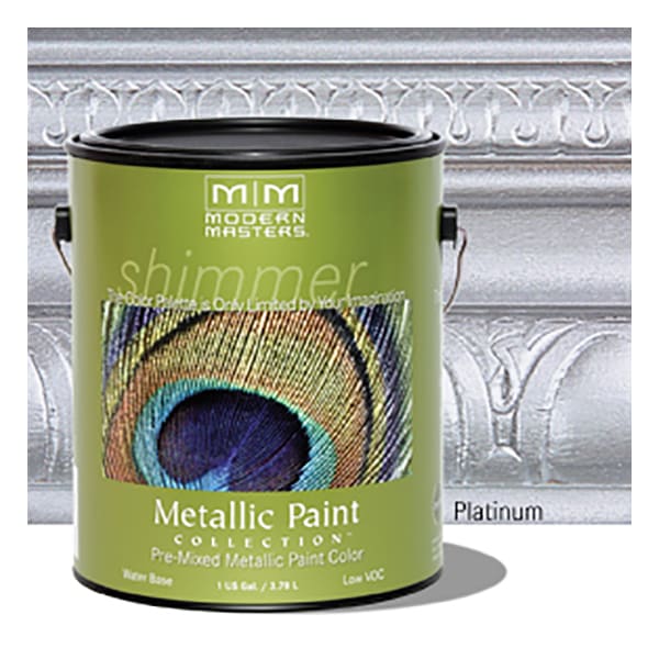 Modern Masters 1 Gal Modern Masters ME591 Platinum WB Decorative Metallic Paint ME591 - main